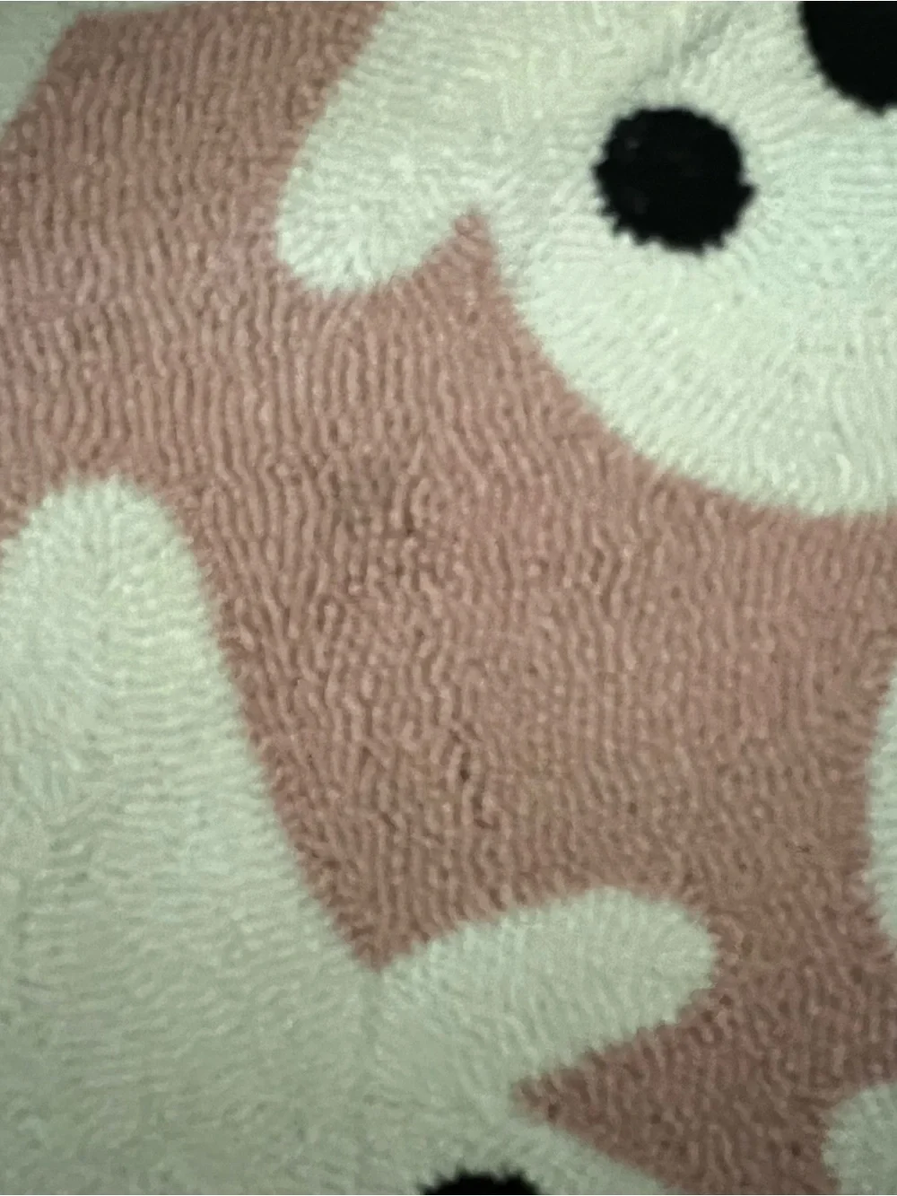 Ghost Accent Pink Door Mat - Plush Ghost Pattern